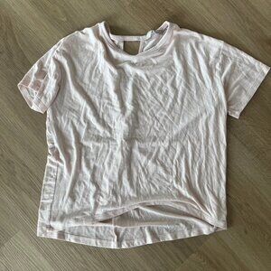 Athleta Cloudlight Open Back Tee XS Blush Pink High Low Shirt Top 297593